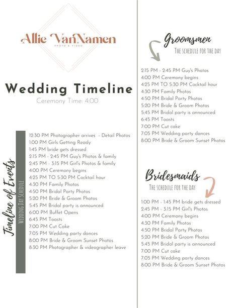 Party Timeline, Photo Timeline, Photography Timeline, Cocktail Hour Wedding, Groomsmen Photos, Bride Groom Photos, Wedding Planning Timeline, Event Planning Business, Bridal Party Photos