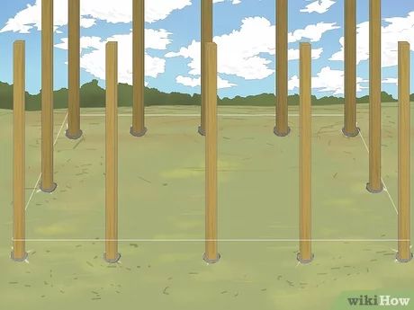 How to Lay Out a Pole Barn: 11 Steps (with Pictures) - wikiHow Tractor Shed Ideas How To Build, 30x40 Pole Barn, Barn Garage Plans, Pole Barn Shop, Diy Pole Barn, Diy Sheds, Metal Pole Barns, Pole Barn Ideas, Pole Barn Kits