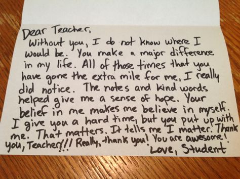 A sincere thank-you note is usually the #1 thing teachers *love* to get. From parents, students, administrators, and more -- any thank-you note goes a LONG way. Things To Write In Your Teachers Card, Thank You Teacher Letter From Student, Thanking Teachers Quotes Student, Thank You Cards For Teachers Message, Long Message For Teachers Day, Thank You For Parents, Birthday Note For Teacher, What To Write In A Teacher Thank You, Thank You Letter To Teacher