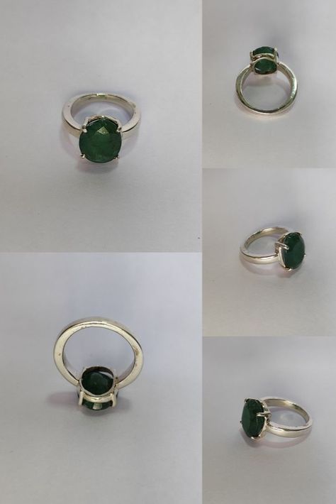 Product Details- Emerald Ring Gemstone Name- Emerald/ Panna Gemstone Weight- 5.00 Carat Gemstone Shape- Oval Gemstone Color- Green Gemstone Natural- Yes Gemstone Certified-Yes Panna Ring, Silver For Men, Ring Gemstone, Types Of Rings, Emerald Ring, Oval Cut, Statement Rings, Emerald, Gemstone Rings