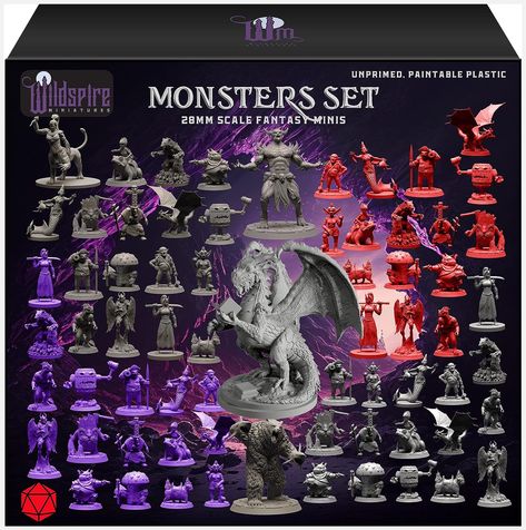 Bulk Dungeons and Dragons Miniatures D&D Miniatures DND Minis DND Figures Starter Set Tabletop DND Gift Monsters Dnd, Huge Dragon, Dnd Figures, Dnd Monster, Dnd Accessories, Dungeons And Dragons Gifts, Dnd Mini, Dnd Minis, Dungeons And Dragons Miniatures