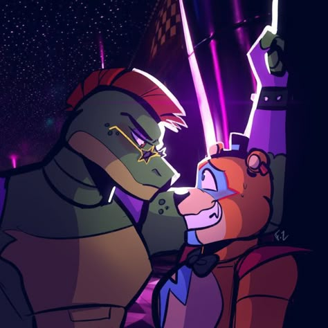 Security Breach Freddy X Monty, Glamrock Freddy X Monty, Monty X Freddy, Way To Go Superstar, Freddy X Monty, Montgomery Gator, Fnaf 9, Fnaf Freddy, Glamrock Freddy