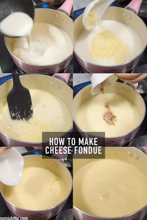 Fondue Recipes Non Alcohol, Fondue Recipes Without Alcohol, How To Make Fondue Cheese, Diy Cheese Fondue, Cheese Fountain Recipe, Alcohol Free Fondue, Alcohol Free Cheese Fondue, Easy Cheese Fondue Recipes 3 Ingredients, Cheese Fondue Recipe Easy Non Alcoholic