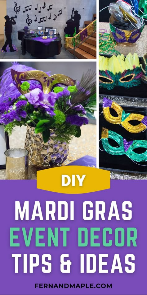 Mardi Gras New Years Eve Party, Sophisticated Mardi Gras Party, Mardi Gras Casino Night, Mardi Gras Let The Good Times Roll, Marty Gras Party Ideas, Mardi Gras Formal Dresses, Mardi Gras Theme Birthday Party, Mardi Gras Party Activities, Mardi Gras Table Decorations Ideas