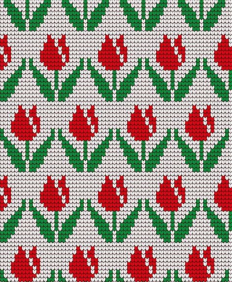 Knitted winter flower pattern vector kni... | Premium Vector #Freepik #vector #fabric-pattern #sweater-texture #knit-pattern #knit-texture Tulip Sweater, Knitwear Pattern, Chicken Cross Stitch, 123 Cross Stitch, Crochet Coasters Free Pattern, Cross Stitch Border Pattern, Knitted Slippers Pattern, Cross Stitch Geometric, Fair Isle Knitting Patterns