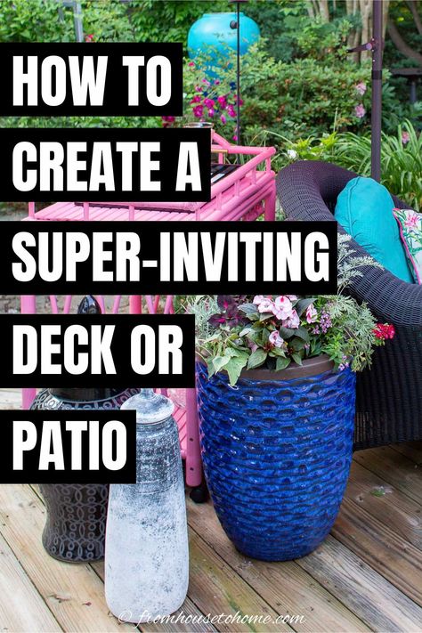 Backyard Decks And Patios, Deck Furniture Layout, Home Decor Ideas Farmhouse, Garden Trellis Ideas, Outdoor Deck Decorating, Backyard Decks, Patio Decks, Unique Home Decor Ideas, Patio Gardening