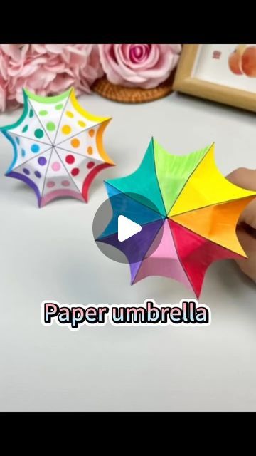 Paper crafts teacher on Instagram: "😍😍😍 Amazing paper umbrella ☔️ 

You can try best to make it for your kids. They must enjoy it 

Follow me @paper.crafts.teacher to view or to learn much more lovely paper crafts and creative handmade for your kids 

#papercraft #papercrafters #papercraft #papercrafting #umbrella #origamifun #origami #origamiart #origamipaper #craftwithkids #kidstoys #kidstoy #craftyideas #crafting #crafts #papercrafter #unbrella #creativehandmade 
#craft #craftforkids #craftforchildren #craftersgonnacraft" Paper Umbrella Craft, Origami Crafts For Kids, First Grade Crafts, Umbrella Craft, Origami Paper Folding, Paper Umbrella, Diy Preschool, Paper Umbrellas, Umbrella Art