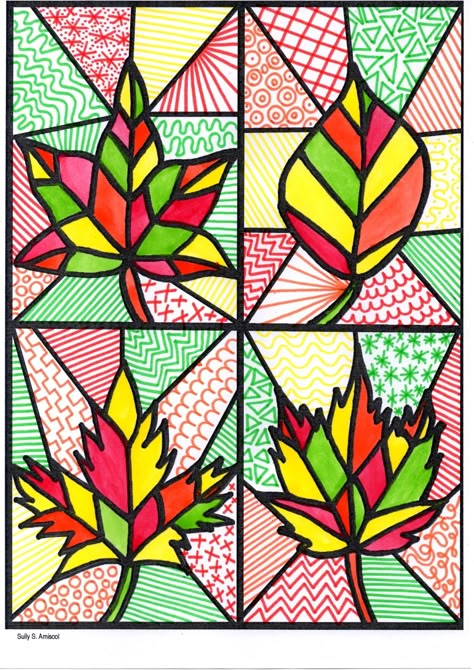 Je vous propose plusieurs graphismes décoratifs et arts visuels sur le thème de l'automne : La première fiche a été épinglée sur Pinterest ... Art Project, Stained Glass, Glass, Art