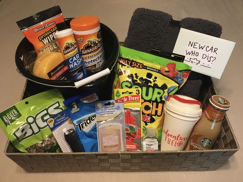 Sweet 16 Car Gift Basket, Car Presents For Boyfriend, Bday Gifts For Boyfriend Basket, Car Gift Basket For Men, Car Boy Gifts, Boyfriend Goodie Basket, Car Themed Gift Basket, Snack Baskets For Men, Car Basket Gift Ideas For Boyfriend