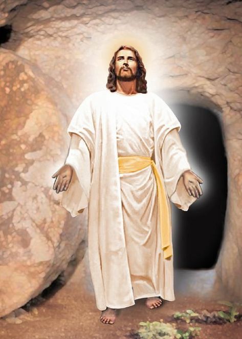 The resurrection of Jesus Christ. He Is Risen Images, Jesus Images Hd, Classical Art Memes, Jesus Is Risen, Picture For Living Room, Christ Is Risen, Jesus Photo, Jesus Christ Art, Religious Painting