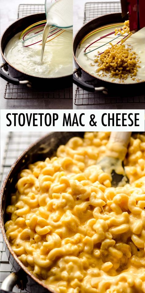 This easy mac and cheese recipe is made completely on the stovetop and without any odd ingredients. Have your side dish or main course on the table in under 30 minutes! via @frshaprilflours Thick And Creamy Mac And Cheese, Homemade Stovetop Mac And Cheese, Homemade Mac And Cheese Recipe Stovetop, Homade Mac And Cheese, Macaroni And Cheese Stovetop, Mac And Cheese Recipe Stovetop, Mac Abd Cheese, Grown Up Mac And Cheese, Stove Top Mac And Cheese