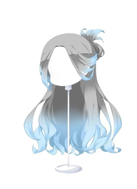 Grey, Anime, Hair, Blue, White