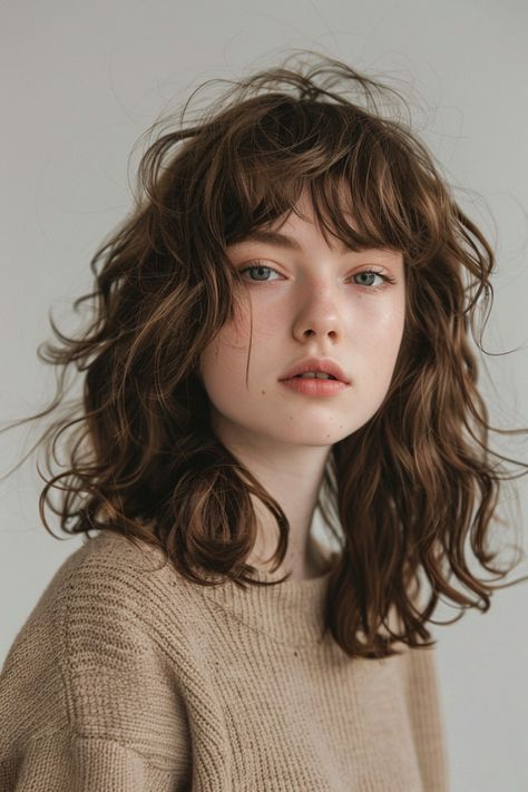 19 Natural Wavy Haircuts That Celebrate Your Curves - Pinch Of Glam Bangs For Fine Wavy Hair, Medium Length Wavy Hair With Layers And Bangs, Cute Wavy Haircuts, Wavy Hair With Bangs Hairstyles, Wavy Mid Length Hair With Layers, Thick Wavy Haircuts Medium, Side Bangs Wavy Hair, 2a Haircut, Natural Wavy Hair Bangs