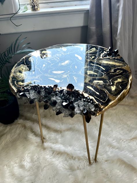 Custom made Crystal tables. Made to order. #crystals #crystalshop #gemstones #crystalsandgemstones #bohostyle #bohochic #glamour #glam #decorideas #furnituredesigns #furnitureideas #contemporaryart Leo Zodiac Painting, Zodiac Painting Ideas, Rock Furniture, Zodiac Painting, Crystal Furniture, Philips Screwdriver, Crystal Room Decor, Seni Resin, Girl Apartment Decor