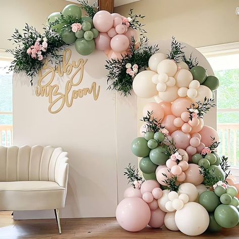 Amazon.com: Pink and Purple Balloon Arch Kit 143pcs Dusty Purple Lavender Pastel Macaron Pink Balloons for Girls Birthday Baby Shower Wedding Shower Decorations : Toys & Games Green Pink Balloon Garland, Pink Blue Green Balloon Arch, Baby Shower Girl Theme Pink, Green Pink Balloon Arch, Baby Shower Colors Girl, Sage Green And Pink Balloon Arch, Pink And Green Event Decor, Sage And Pink Party, Baby Girl Shower Balloon Arch