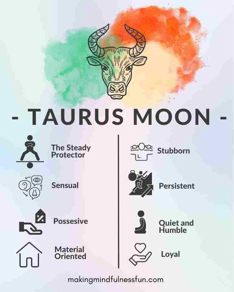 If you were born with your Moon in Taurus, you are likely someone who has a very practical and stable nature at their core. The Moon in Taurus gives off an aura of stability. #moon #astrology #taurus Virgo Sun Taurus Moon, Taurus Sun Sagittarius Moon, Taurus Moon Aesthetic, Taurus Colors, Big 3 Astrology, Taurus Moon Sign, Taurus Core, Astrological Aspects, Full Moon Taurus