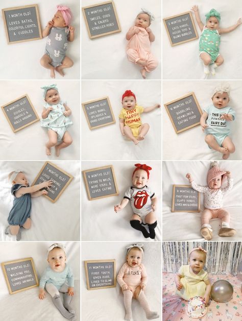 Milestone Newborn Pictures, Cute Milestone Pictures, Simple Milestone Picture Ideas, Infant Milestones By Month Pictures, Girl Milestone Ideas, 3 Month Old Photo Ideas, One Month Old Pictures, One Month Old Photo Ideas, 1 Month Old Pictures