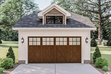 Craftsman Style Garage, Detached Garage Designs, Garage Extension, Garage Plans Detached, Craftsman Garage, Farmhouse Garage, Garage Addition, Shed Dormer, Garage Plan