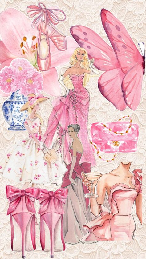 Barbie Ipad Wallpaper, Barbie Fashion Fairytale, Fairytale Wallpaper, Barbie Poster, Fashion Fairytale, Barbie Vibes, Feminine Energy Aesthetic, Soft Pink Theme, Pretty Pink Princess