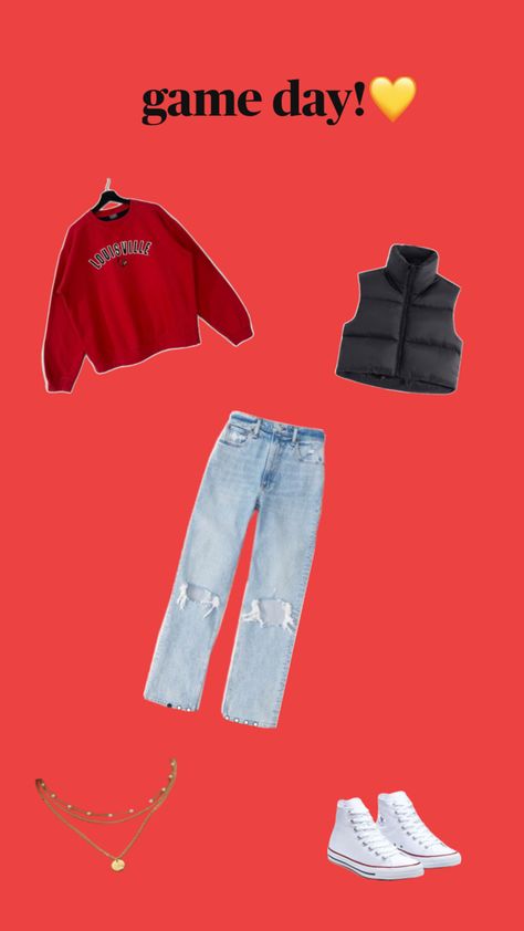 Uni of Louisville game day outfit!🤗 Game Day Outfit, Gameday Outfit, Day Outfit, Game Day, Outfit Of The Day