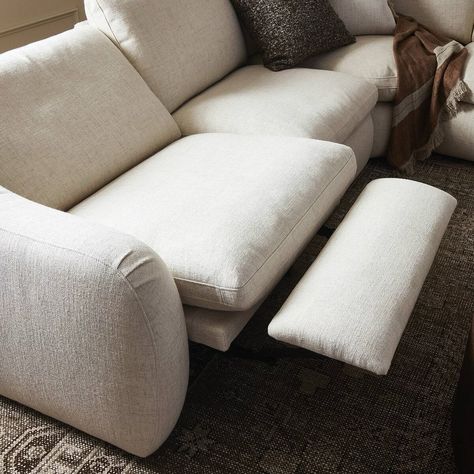 Relax & recline 🤍 Our Nixon Recliner Sectional features performance fabric and customizable comfort. Available at #StyleMeGHD.com Recliner Sectional, Bookshelf Lighting, Recliner Couch, Bar Accessories Decor, The Push, Convertible Sofa Bed, Fabric Sectional, Power Recliner, Outdoor Dining Furniture