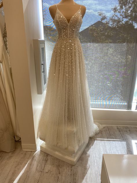 Brickhouse Bridal V Neck Prom Dress, Xv Dresses, Sparkly Wedding Dress, Pretty Wedding Dresses, V Neck Prom Dresses, Tulle Sleeves, Dream Wedding Ideas Dresses, Pretty Prom Dresses, Custom Size Dresses