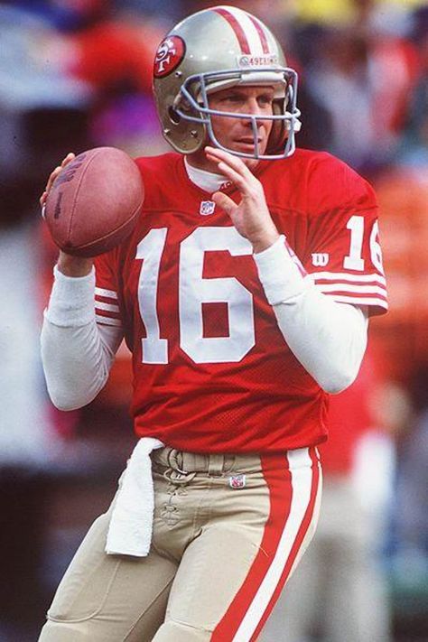 The Best Athletes Who Wore Number 16, Ranked By Fans Johnny Unitas, Nfl Uniforms, 49ers Players, San Francisco 49ers Football, Nfl Football Players, Vikings Football, Joe Montana, 49ers Football, Best Football Players