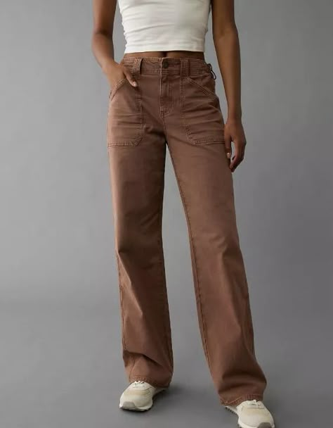 AE Stretch High-Waisted Stovepipe Utility Pant Stitch Fix Outfits 2024, Must Haves For Women, Brown Jeans Outfit Women, Mountain Chic Fashion, Straight Leg Pants Outfit, Feminine Tomboy Style, Utility Pants Outfit, Pnw Fashion, Carpenter Pants Outfit