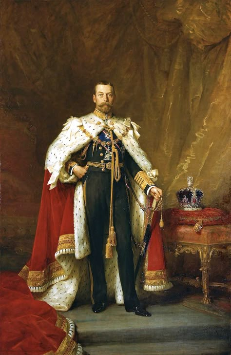 Wings of Whimsy: 1911 King George V by Luke Fildes #vintage #ephemera #pretty #data #edwardian #freebie #printable #king Royal Portraits Painting, King Painting, King George V, King Edward Vii, Elegant Wall Art, Soul Connection, British History, Queen Mary, King George