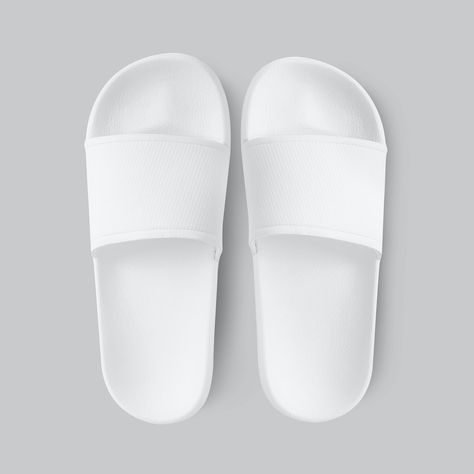 Psd white slide sandal slippers | premium image by rawpixel.com / Felix Sandals Aesthetic, Kotak Bento, Sandal Hotel, Chef Images, White Sliders, Iphone Wallpaper Earth, White Slides Sandals, Simplistic Wallpaper, Sandal Slippers