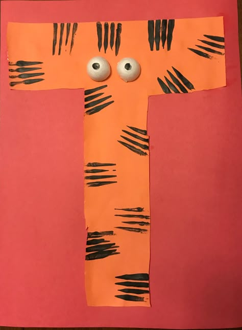 T Projects For Preschool Letter, Letter T Preschool Crafts Ideas, Letter R Crafts For Preschoolers Art, T Letter Craft Preschool, T For Tiger Craft, Letter T Projects For Preschool, T Is For Preschool Craft, T Is For Craft Preschool, T Art For Preschool