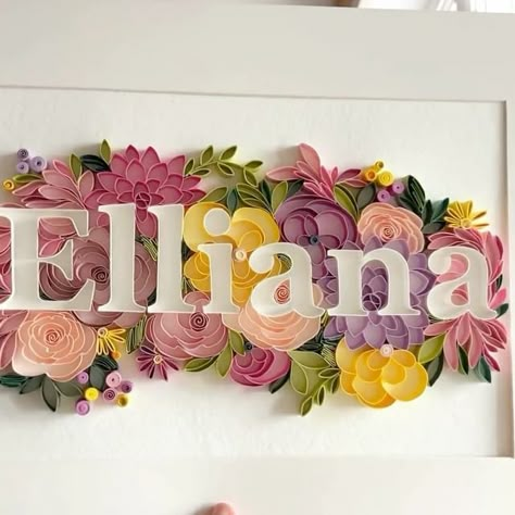 Quilling By Svetlana Danilova | It’s new letter #E #quilling | Instagram Name Quilling Art, Paper Quilling Name, Quill Art, Class Project Ideas, Quilling Letters, Whimsical Art Journal, Art 101, Flower Shadow, Quilling Work