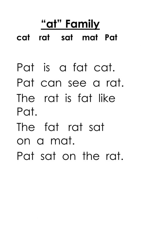 Reading Practice Worksheets, Family Worksheets, Phonics Reading Passages, Reading Comprehension For Kids, Cvc Words Kindergarten, Kindergarten Phonics Worksheets, English Worksheets For Kindergarten, Word Family Worksheets, Family Worksheet