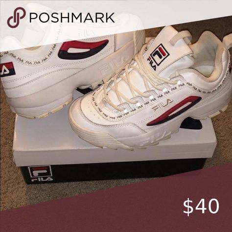 Fila disruptor Size: U.S- 7.4 women’s Color: white It is used but it is in a pretty good condition. Fila Shoes Sneakers Fila Disruptors, Fila Sneakers, Fila Disruptor, Fila Shoes, White Sneaker, Converse Sneaker, Air Jordan Sneaker, Womens Shoes Sneakers, Sneakers Nike