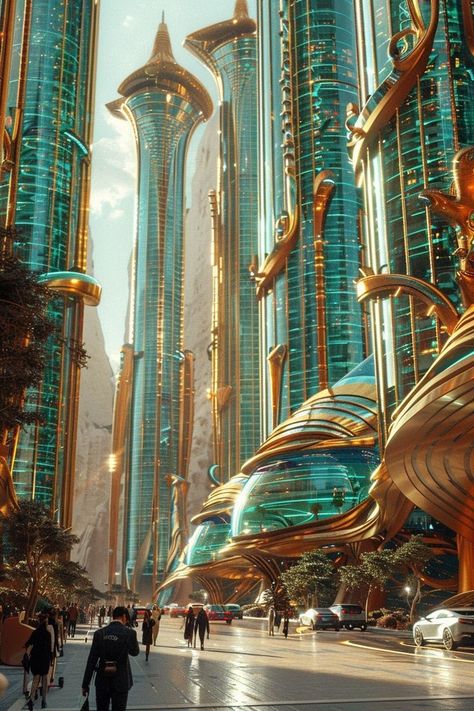 Inside Computer, Scifi City, Glass City, Future Earth, Dreamscape Architecture, Sci Fi Architecture, Sci Fi Landscape, Futuristic Building, Alien Encounters