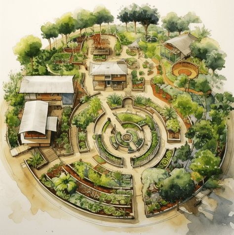 Permaculture Garden Design, Garden Design Software, Permaculture Garden, Farm Layout, Permaculture Design, Permaculture Gardening, Design Apps, Casas The Sims 4, Earthship