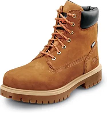 $139.95 Rubber sole Waterproof leather upper Seam sealed waterproof construction Nonmarking, oil, and abrasion resistant outsole with MaxTRAX tread for superior slip resistance Soft toe; no safety toe cap ASTM EH compliant Construction Boots, Rubber Sole Boots, Timberland Boots Mens, Adidas Shoes Mens, Shoe Image, Timberland Pro, Work Boots Men, Safety Boots, Work Boot