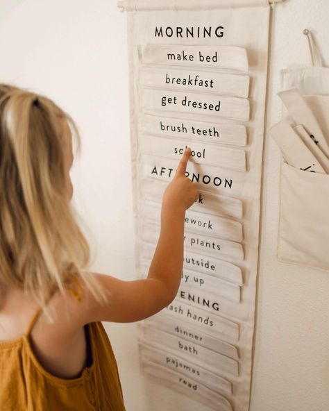 🍎 Get ready for Back to School with our NEW interactive Morning Routine Chart! #imanikids #kidsroom #kidsdecor #kidsroomdecor #playroom #playroominspo #kidsspacesaremagicalplaces #nursery #nurserydecor #nurseryinspo #montessori Daily Routine Chart, Visual Schedule, Routine Chart, Nursery Inspo, Future Family, Local Artisans, How To Make Bed, Interior Ideas, Future Kids