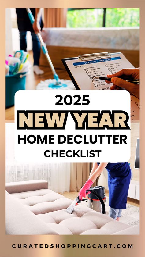 Kickstart your New Year with a fresh and organized home using these must-do decluttering steps! This detailed New Year declutter checklist covers everything from kitchen counters to bedroom closets. Declutter your space and embrace simplicity. Perfect for home organization, cleaning tips, and anyone adopting a minimalist lifestyle. Includes room-by-room decluttering and easy declutter hacks. Declutter checklist, New Year cleaning, how to declutter, home cleaning guide, clean home for New Year. New Year Declutter, Declutter Hacks, New Year Cleaning, Christmas Cleaning Checklist, Home Declutter, Bedroom Closets, Declutter Checklist, Christmas Cleaning, First Apartment Checklist