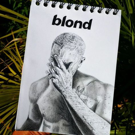 Realistic portrait of Frank ocean, album blond, pencil drawing, men covering his face, water dripping from him Blond Album Cover Drawing, Frank Ocean Art Drawing, Blond Frank Ocean Drawing, Frank Ocean Portrait, Frank Ocean Sketch, Blond Drawing, Drawing Ideas With Pen, Realism Sketchbook, Frank Ocean Drawing