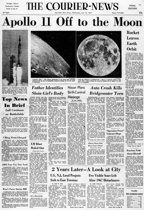 Apollo 11 Launch, Michael Collins, Newspaper Template, Newspaper Headlines, Vintage Newspaper, Newspaper Design, Apollo 11, Old Newspaper, The Embrace