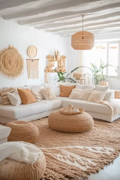 "Create a relaxed and stylish space with a Coastal Boho Living Room! 🌊🛋️ Perfect for blending beachy vibes with bohemian charm. 🌟✨ #CoastalBoho #LivingRoomInspo #HomeDecor" Coastal Boho Chic Living Room, Clean Boho Home, Coastal Boho Living Room Ideas, Coastal Boho Aesthetic, Beach Boho Living Room, Beachy Boho Living Room, Boho Beach Living Room, Light Blue Sofa Living Room, Boho Coastal Living Rooms