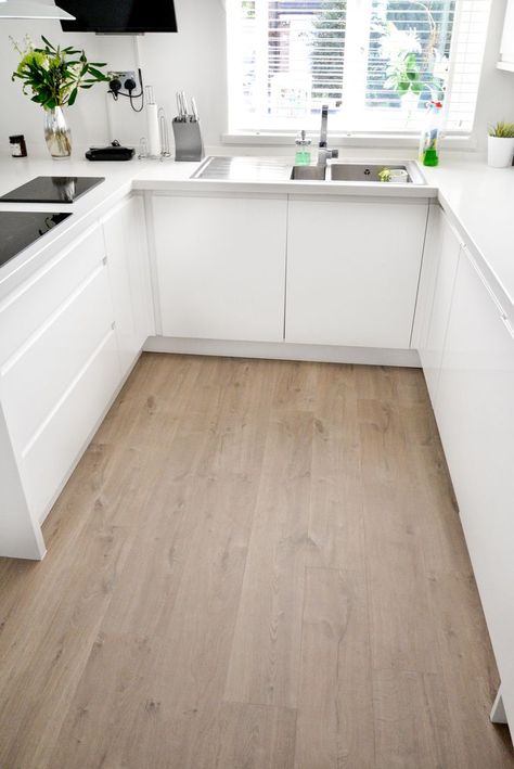 Flooring & Skirting Transformation Quick Step Laminate Laminate Wood Flooring Kitchen White Cabinets, Vynl Flooring Living Rooms, Condo Flooring Ideas, Townhouse Flooring, Kitchen Parquet Floor, Family Room Flooring Ideas, Affordable Flooring Ideas, Flooring 2023, Laminate Kitchen Flooring