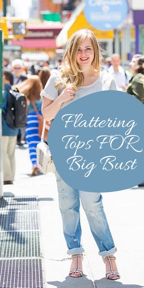 Flattering Tops For Big Chest, Best Shirts For Big Busted Women, Outfits For Big Busted Women, Larger Bust Outfits, Mummy Fashion, Clothes Sorting, Outfit For Petite Women, Outfits For Petite, Petite Woman