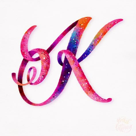 Karin Newport - Ipad Lettering- hand lettering interview - Lettering Daily -min Letter K Design, Calligraphy Letters Alphabet, Hand Lettering For Beginners, K Letter, The Letter K, Cursive Alphabet, Stylish Alphabets, Alfabet Letters, K Design