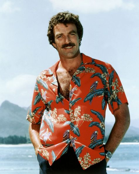 3 Iconic Vintage Hawaiian Aloha Shirts and the Story Behind Them | Hawaii Magazine Hawaii Magazine, Tom Selleck, Vintage Hawaiian, Hawaiian Shirt, The Story, Hawaii, Magazine