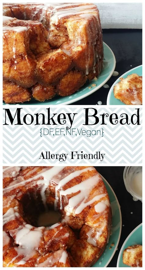 Vegan Monkey Bread, Homemade Monkey Bread, Nut Free Desserts, The Egg Diet, Monkey Bread Recipe, Sweet Bread Rolls, Dairy Free Baking, Nut Free Recipes, Egg Free Recipes