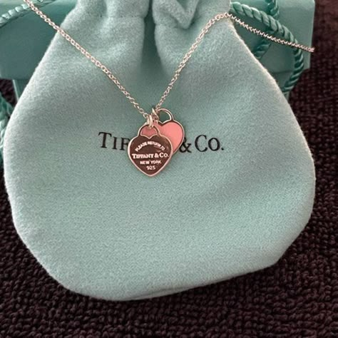 Tiffany Pink Enamel RTT mini  heart Necklace Return To Tiffany Necklace Pink, Tiffany Mini Heart Necklace, Mini Tiffany Necklace, Tiffany Pink Necklace, Tiffany Heart Necklace Aesthetic, Tiffany And Co Pink Heart Necklace, Tifanny Necklace, Tiffany Pink Heart Necklace, Pink Tiffany Necklace