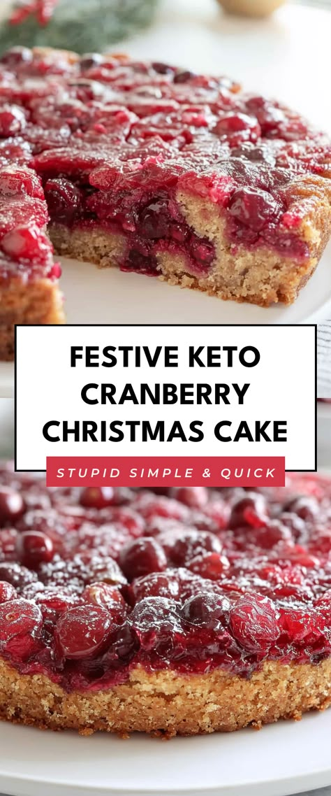 Image for Festive Keto Cranberry Christmas Cake Baking With Coconut, Low Sugar Cakes, Keto Cranberry, Cranberry Christmas Cake, Cranberry Christmas, Baking With Coconut Flour, Healthy New Year, Low Carb Ice Cream, Keto Holiday