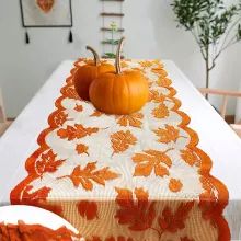 thanksgiving - Buy thanksgiving with free shipping on AliExpress Fall Dinner Parties, Thanksgiving Table Runner, Lace Table Runner, Fall Dinner Party, Tafel Decor, Table Decor Living Room, Fall Table Runners, Valentines Day Dinner, Lace Table Runners